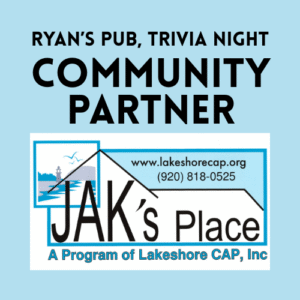 JAK's Place is the Community Partner for Ryan's Pub, Trivia Night at Third Avenue PlayWorks.