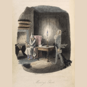 Marley's Ghost, original illustration from the 1843 edition of A Christmas Carol by Charles Dickens